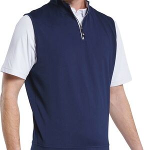 NEW FootJoy Men's Navy Blue Vest Half Zip Jersey sz XL $105 golf tennis NWT